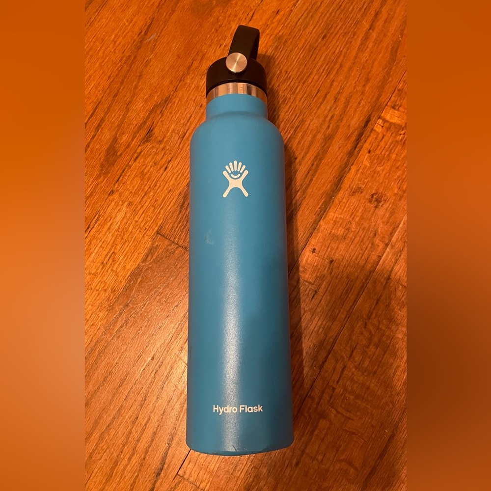 Hydro Flask water bottle, not in terrible shape.
